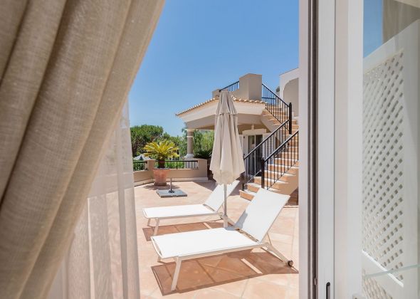 715 Dunas Douadas view from 1st floor bedroom onto terrace